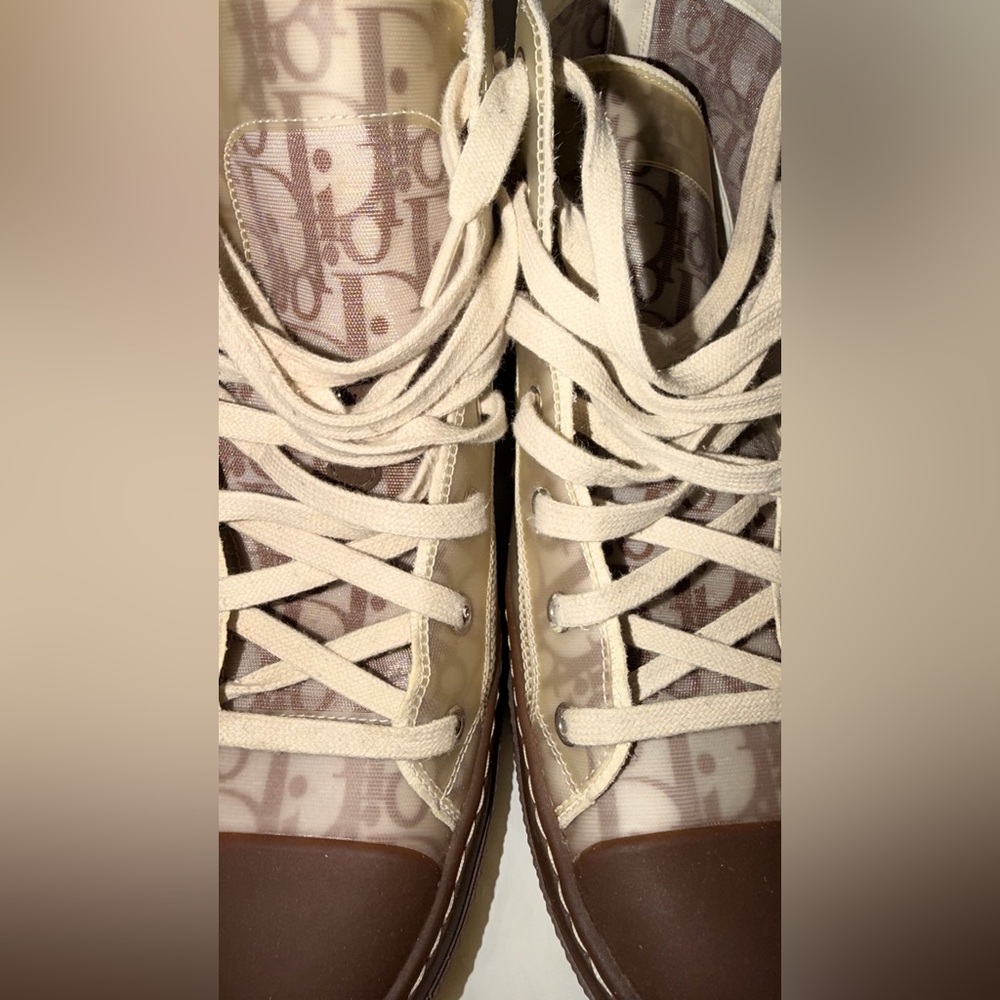 Dior B23 Oblique High-Top Sneakers – Brown/Beige Monogram - Picture 10 of 14